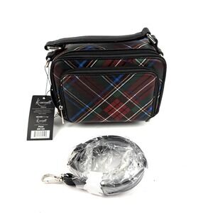 K Carroll Kelsey Crossbody Bag Plaid Vegan Leather RFID Preppy Brand New